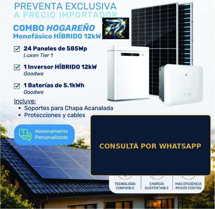 Combo Hogareño Monofásico Híbrido 12kW