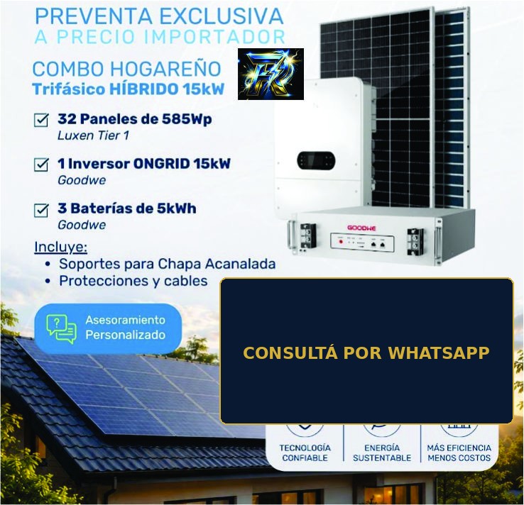 Combo Hogareño Trifásico Híbrido 15kW