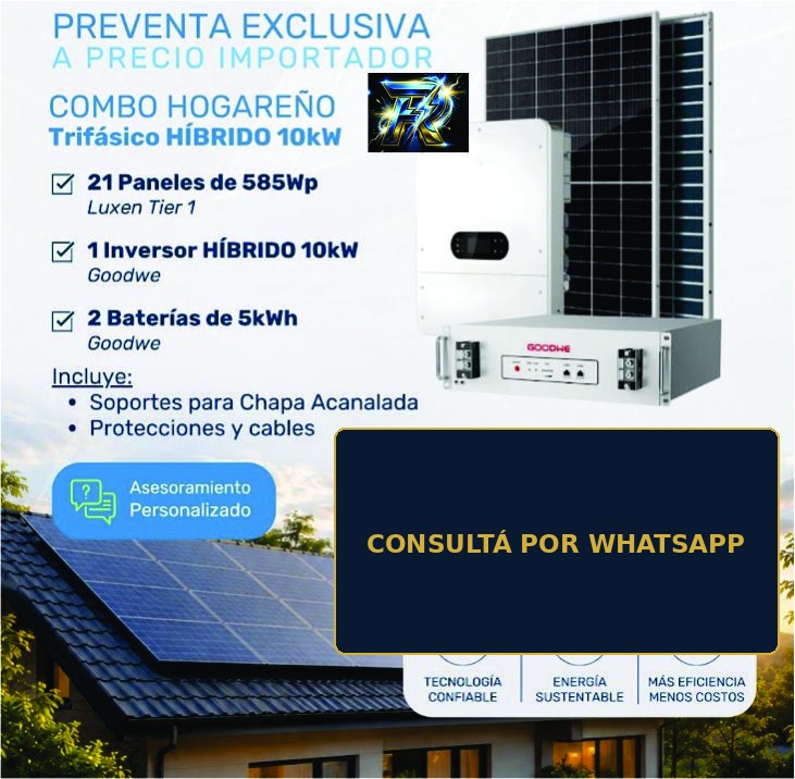 Combo Hogareño Trifásico Híbrido 10kW